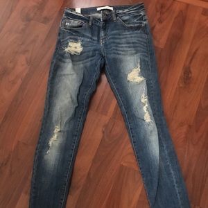 Distressed jeans